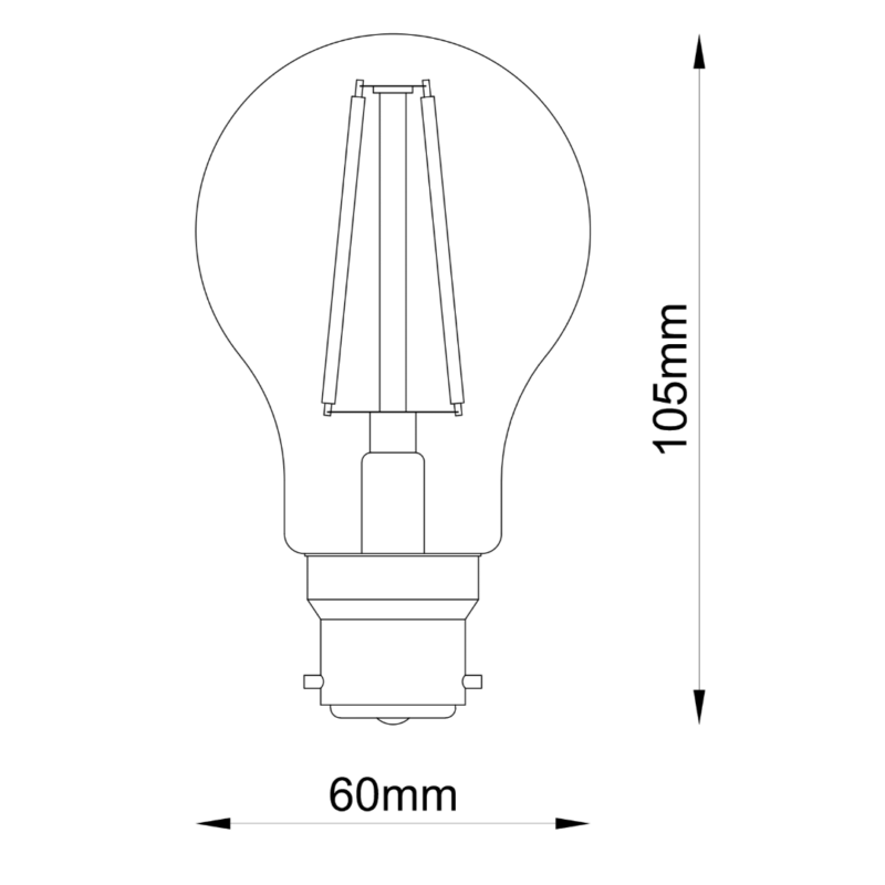 A60 FROSTED B22 DIMMABLE