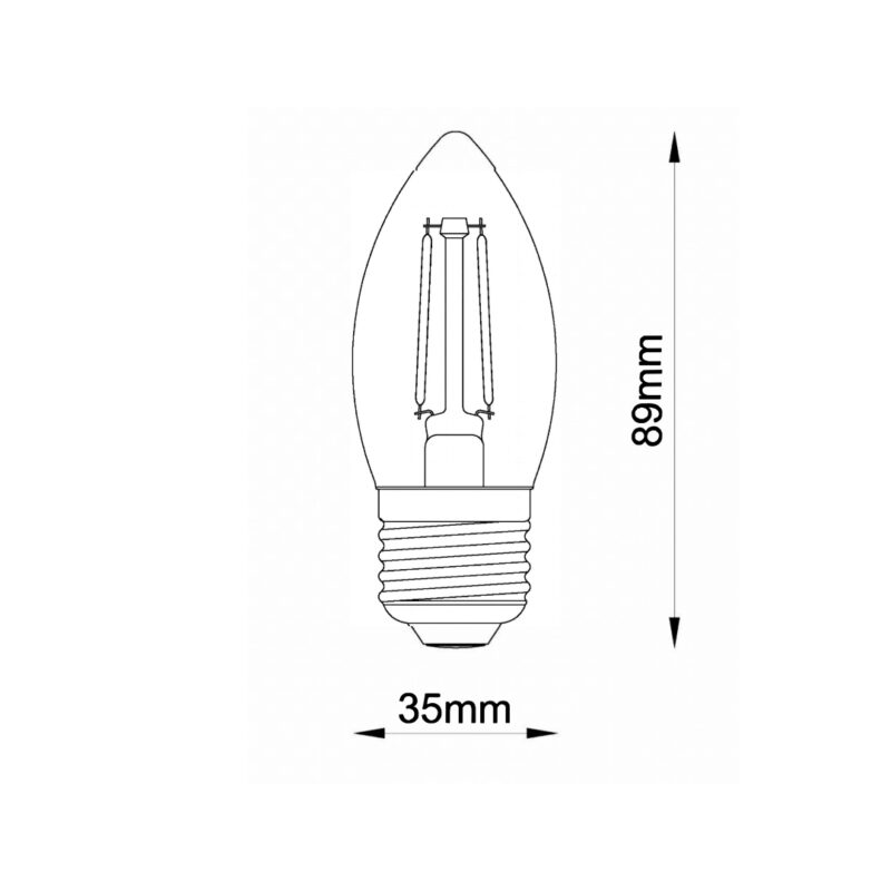CANDLE CLEAR E27 DIMMABLE
