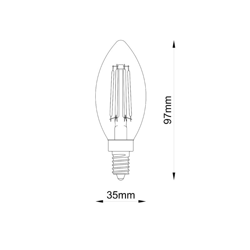 CANDLE CLEAR E14 DIMMABLE