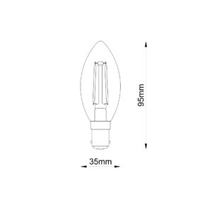 CANDLE CLEAR B15 DIMMABLE
