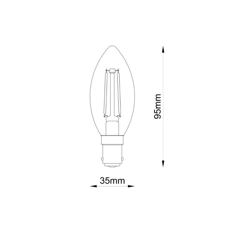 CANDLE CLEAR B15 DIMMABLE