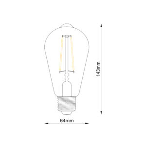 ST64 CLEAR E27 DIMMABLE