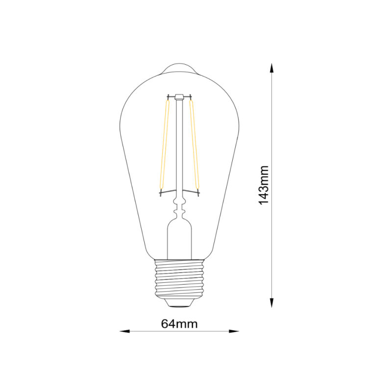 ST64 CLEAR E27 DIMMABLE